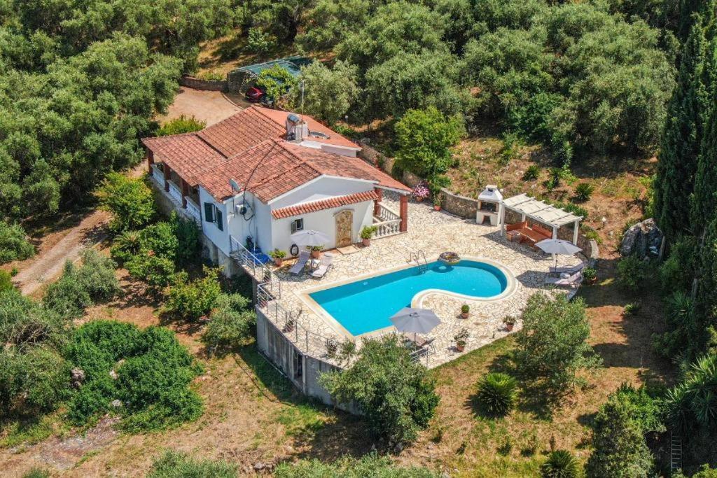 Villa Olive Grove And Sea View Agios Spyridon  Bagian luar foto