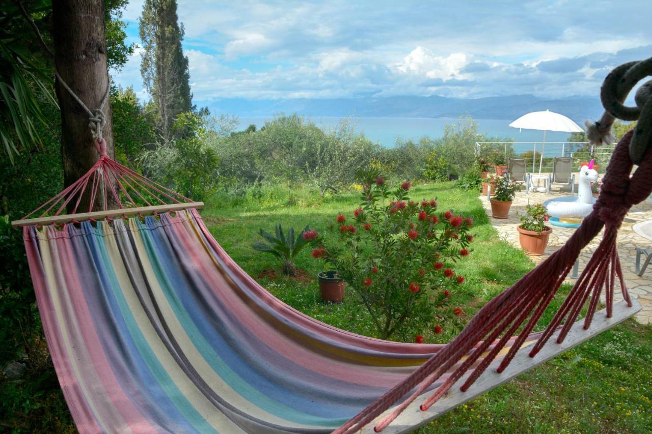 Villa Olive Grove And Sea View Agios Spyridon  Bagian luar foto
